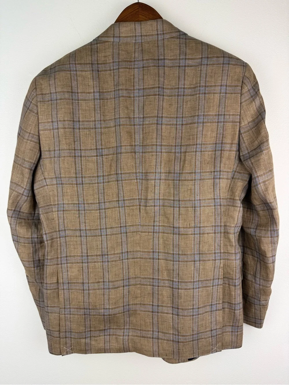 TOMMY HILFIGER Men's Tan Single Breasted Plaid Blazer 38S